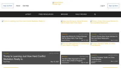 Screenshot of Worldpoliticsreview.com