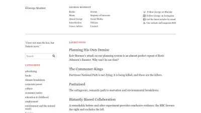 Screenshot of Monbiot.com