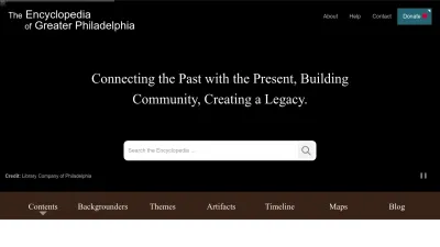 Screenshot of Philadelphiaencyclopedia.org