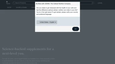 Screenshot of Usana.com