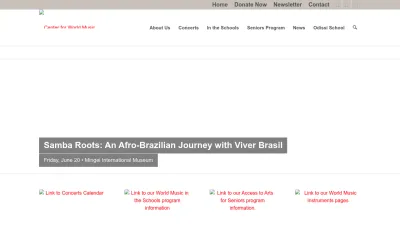 Screenshot of Centerforworldmusic.org