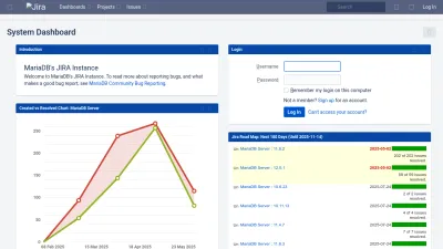 Screenshot of Jira.mariadb.org
