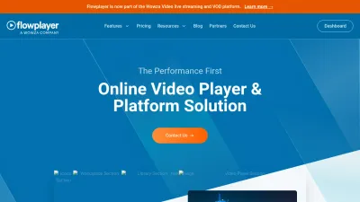 Screenshot of Flowplayer.com