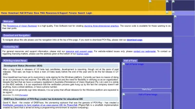 Screenshot of Povray.org