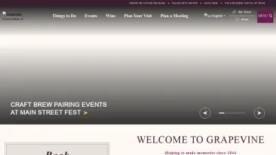 Screenshot of Grapevinetexasusa.com