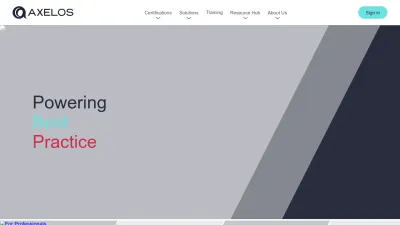 Screenshot of Axelos.com