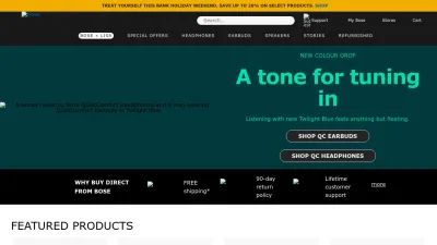 Screenshot of Bose.co.uk
