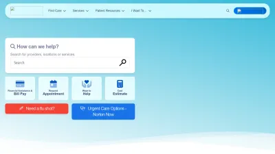 Screenshot preview of nortonhealthcare.com