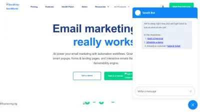 Screenshot of Sendx.io