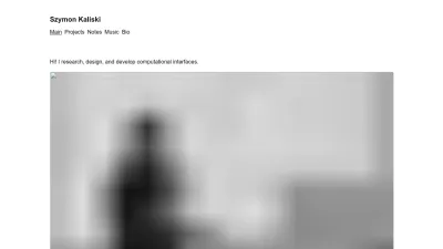 Screenshot preview of szymonkaliski.com