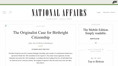Screenshot of Nationalaffairs.com
