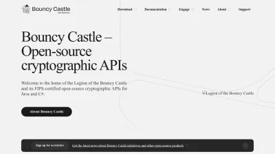 Screenshot of Bouncycastle.org
