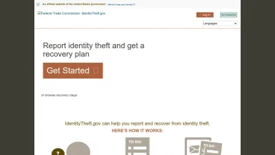 Screenshot of Identitytheft.gov