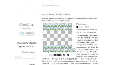 Screenshot of Chesshive.com