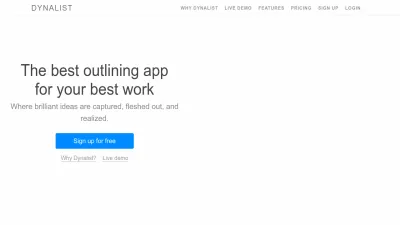 Screenshot of Dynalist.io