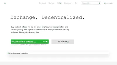 Screenshot preview of bisq.network