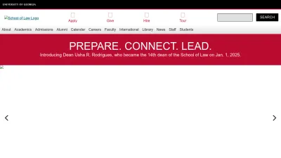 Screenshot of Law.uga.edu