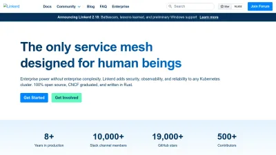 Screenshot of Linkerd.io