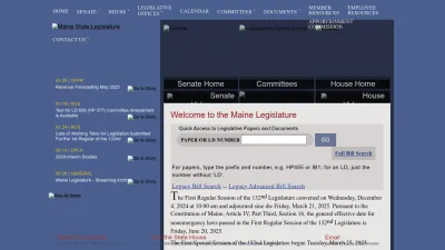 Screenshot of Mainelegislature.org