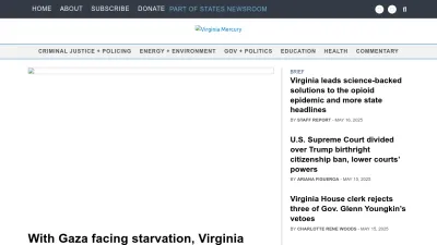 Screenshot of Virginiamercury.com