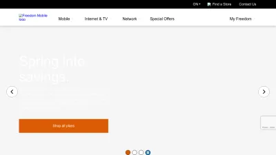 Screenshot of Freedommobile.ca
