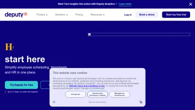 Screenshot preview of deputy.com