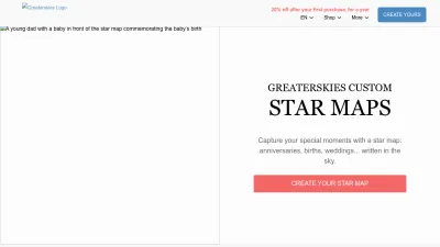 Screenshot preview of greaterskies.com