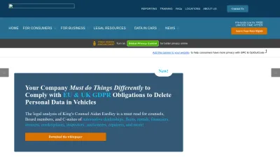 Screenshot of Privacy4cars.com