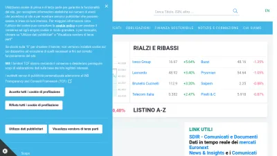 Screenshot of Borsaitaliana.it