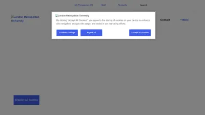 Screenshot of Londonmet.ac.uk