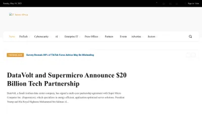 Screenshot of Itnewsafrica.com