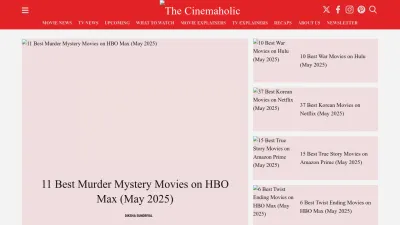 Screenshot of Thecinemaholic.com