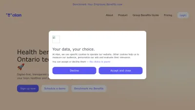 Screenshot preview of alan.com