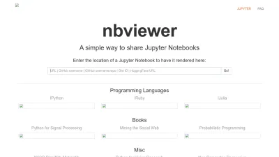 Screenshot of Nbviewer.org
