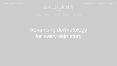 Screenshot of Galderma.com