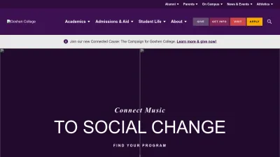 Screenshot preview of goshen.edu