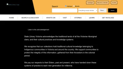 Screenshot of Slv.vic.gov.au