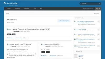 Screenshot of Insanelymac.com