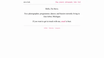 Screenshot of Stevelosh.com