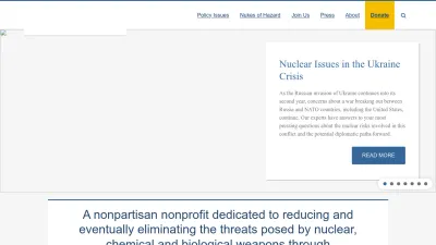 Screenshot of Armscontrolcenter.org