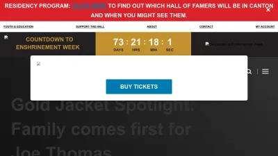 Screenshot of Profootballhof.com