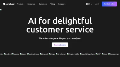 Screenshot of Sendbird.com