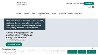 Screenshot of Wsc.co.uk