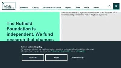 Screenshot of Nuffieldfoundation.org