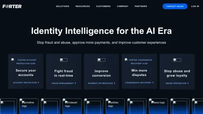 Screenshot of Forter.com