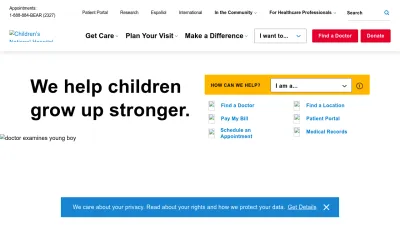 Screenshot of Childrensnational.org