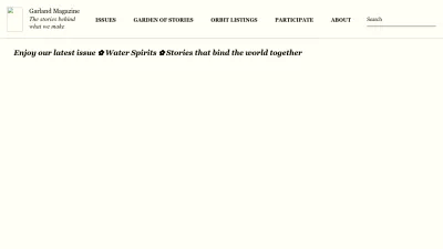 Screenshot of Garlandmag.com