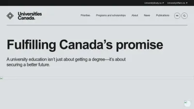 Screenshot of Univcan.ca