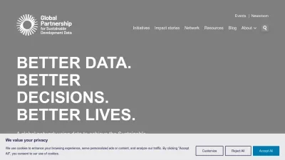 Screenshot of Data4sdgs.org
