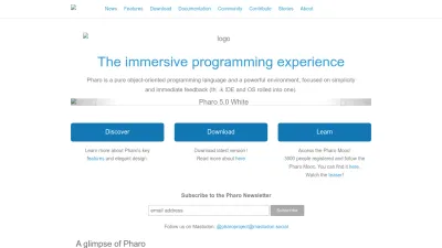 Screenshot preview of pharo.org